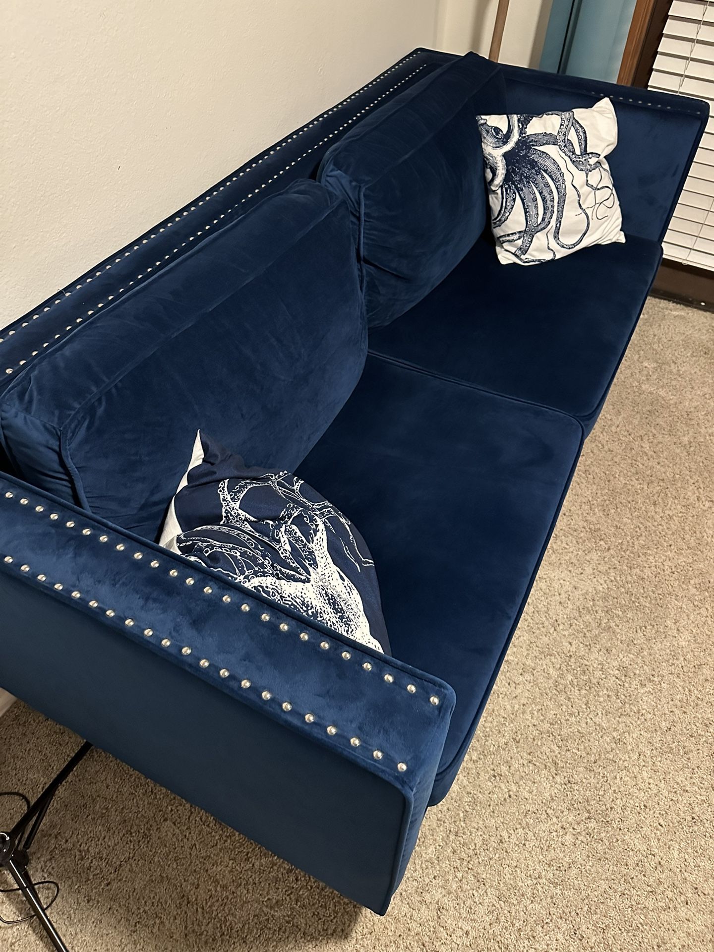 Blue Velvet Couch