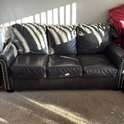 Leather Sofa Bed -FREE 