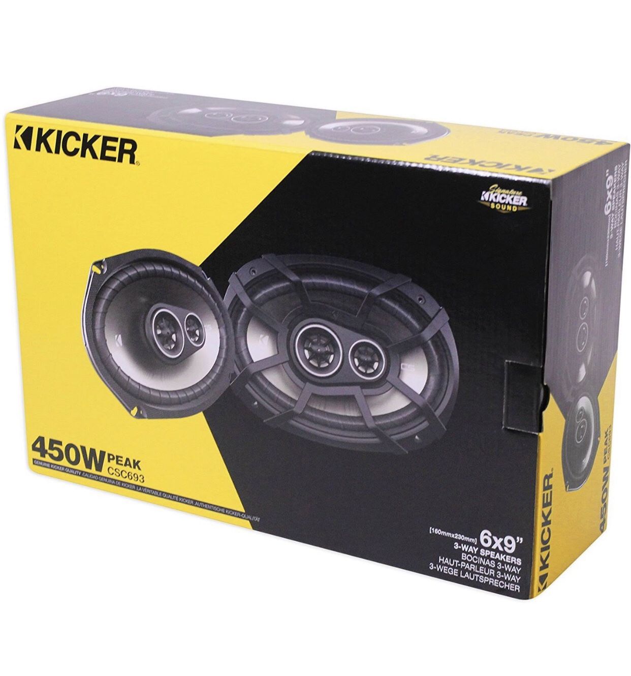 Kicker CS Series 6x9" 3-Way Car Speakers CSC693 - Pair (Ships as 46CSC6934