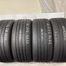 Set 4 Tires 275 40 22 Bridgestone Alenza 001 No Repairs