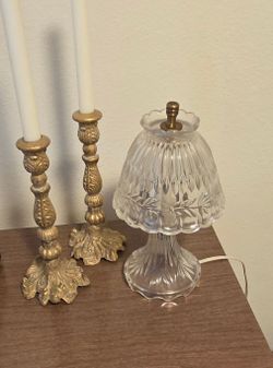 Princess House Floral Cut Vintage Lamp