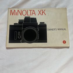 Minolta XK (1974) Genuine SLR Camera Instruction Manual In English (57 Pages)