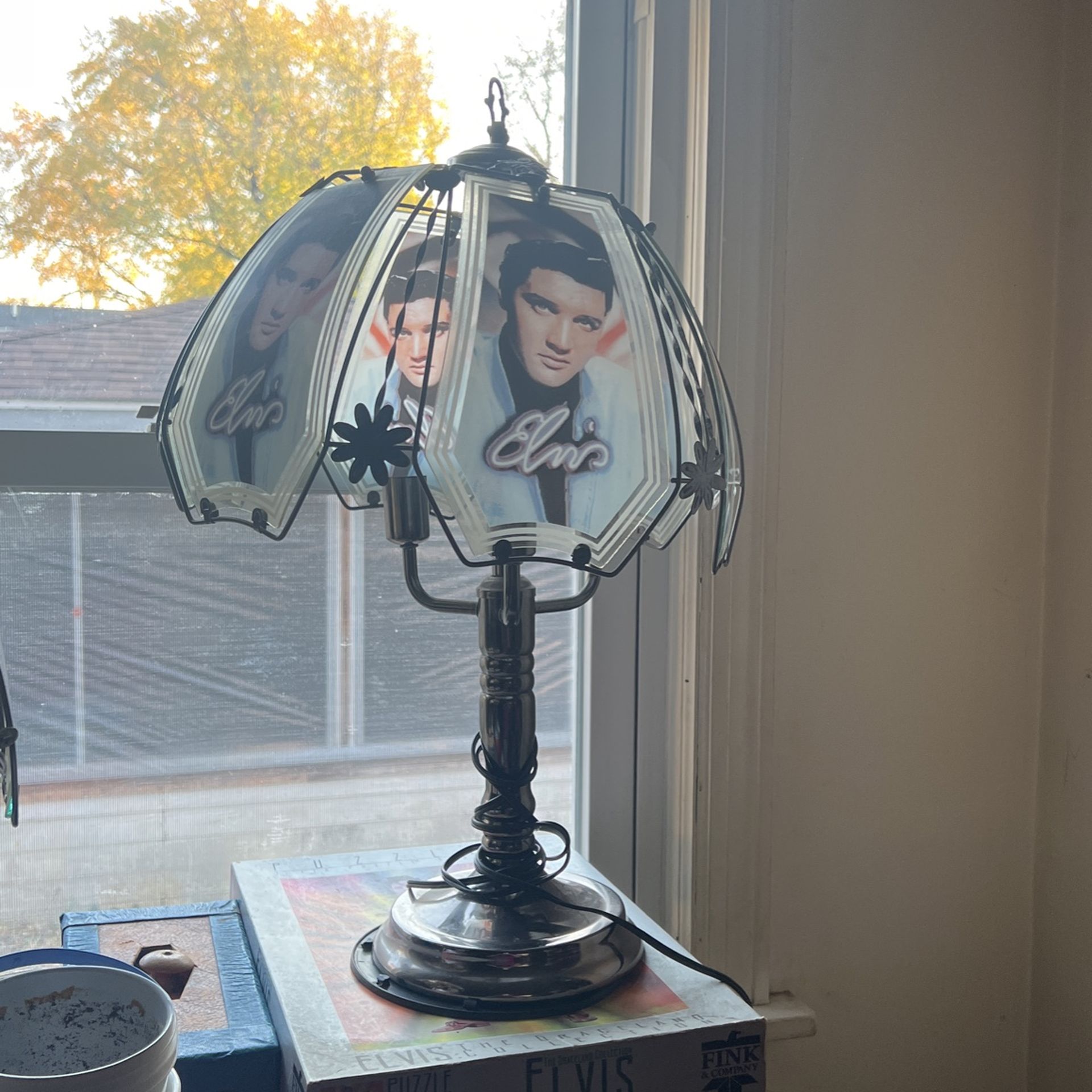 Antique Metal Touch Elvis Lamp
