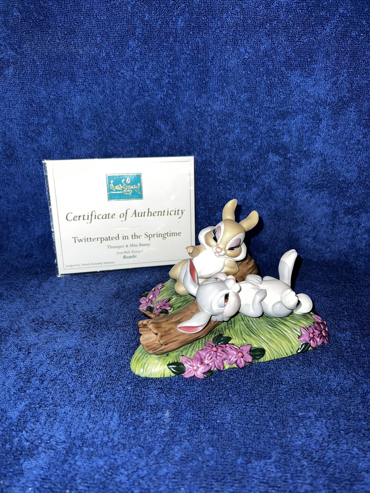 WDCC Bambi “Twitterpated in the Springtime” Thumper & Miss Bunny w/Box & COA
