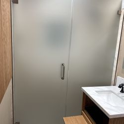 3/8 acid Glass  Shower) Glass Doors