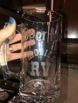 Customizable beer and wine glasses available