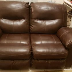 Genuine Leather 2 Seats Recliner 