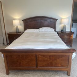 Queen Bedroom Set- Frame, Nightstands And Dresser 