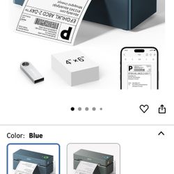 🆕 In 📦 Bluetooth Thermal Shipping Label Printer,Wireless4️⃣x6️⃣for Small Business,Support iOS,Android,Windows,Mac.Compatible with Amazon,Ebay,Shopif