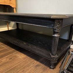 Black, vintage style coffee table