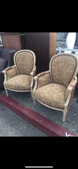 Antique chairs freshly upholstery