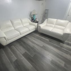 USED White sofa and love seat