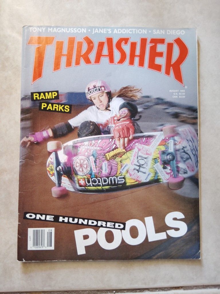Vintage Thrasher Magazine August 1989 - Skateboarding