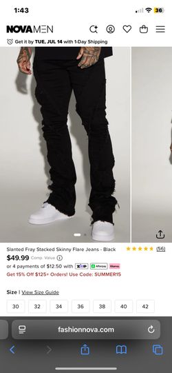 fashion nova stacked jeans
