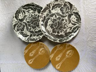 10 piece Tarhong and Threshold Melamine Salad Plates and Dessert or Snack Plates