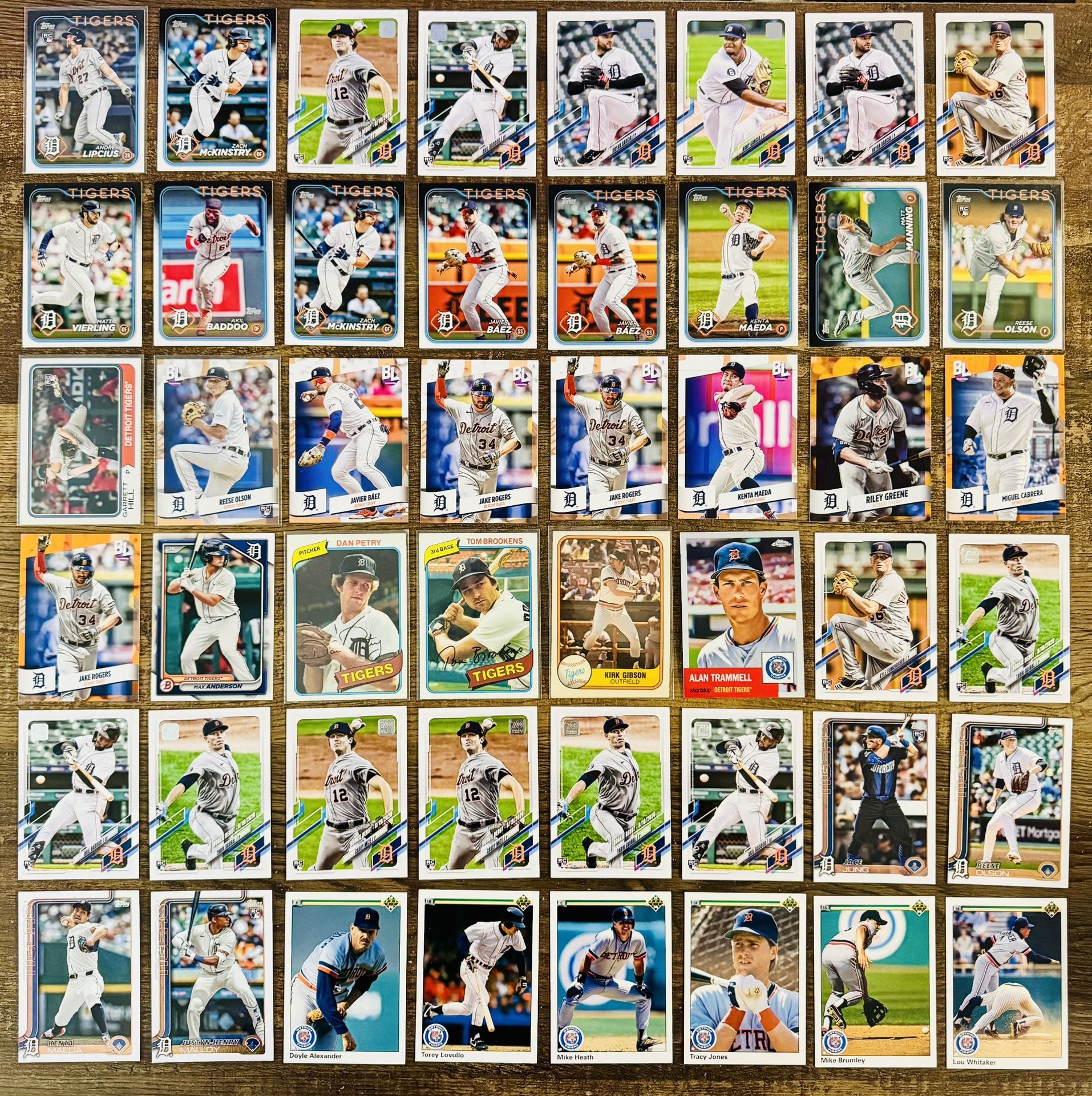 Detroit Tigers Card Lot (84) Greene, Keith, RCs, Legends, Chrome 📦