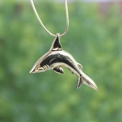 14k Gold Shark pendant