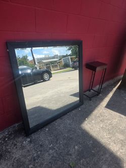 Large dresser mirror, no hanging hardware,