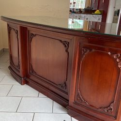 Executive Mahogany Oak Writing Desk