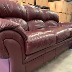 Faux Leather Sofa 