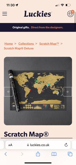 Luckies Of London Scratch Map