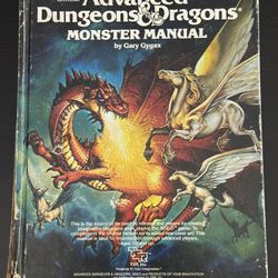 Advanced Dungeons & Dragons Monster Manual by Gary Gyrax (1E, 4th Print 1979)