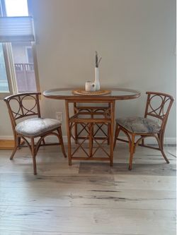 Vintage bamboo bistro set