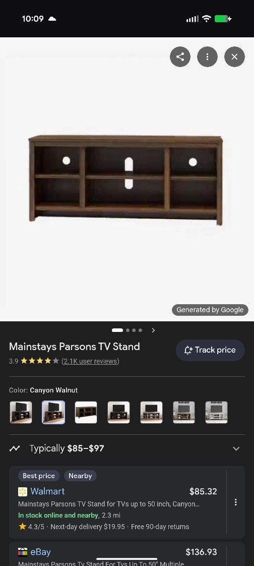 42 Inch TV Stand / Holds Up To 50 Inch Tv