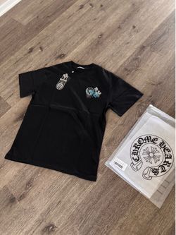 Black & Blue Rhinestone Chrome Hearts Tee