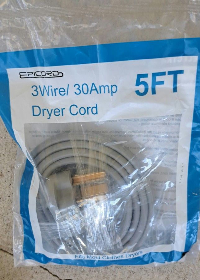 3 Wire/30Amp Dryer Cord