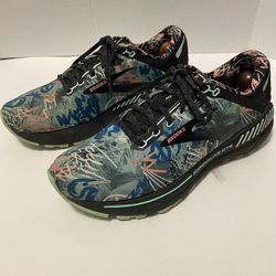 Brooks Adrenaline GTS 22 Women’s Size 9.5 Running Shoes, Tropical Black Yucca Flamingo