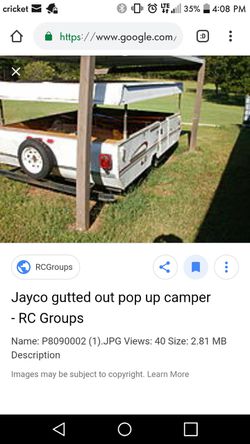 Gutted pop up camper