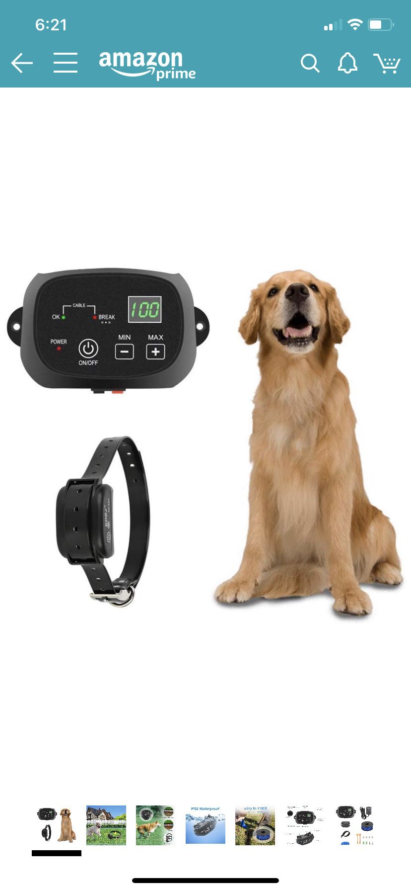 NEW! Electric Dog Fence Containment System for 1 Dog. Paid $95.99 on Amazon. Receipt in pics.