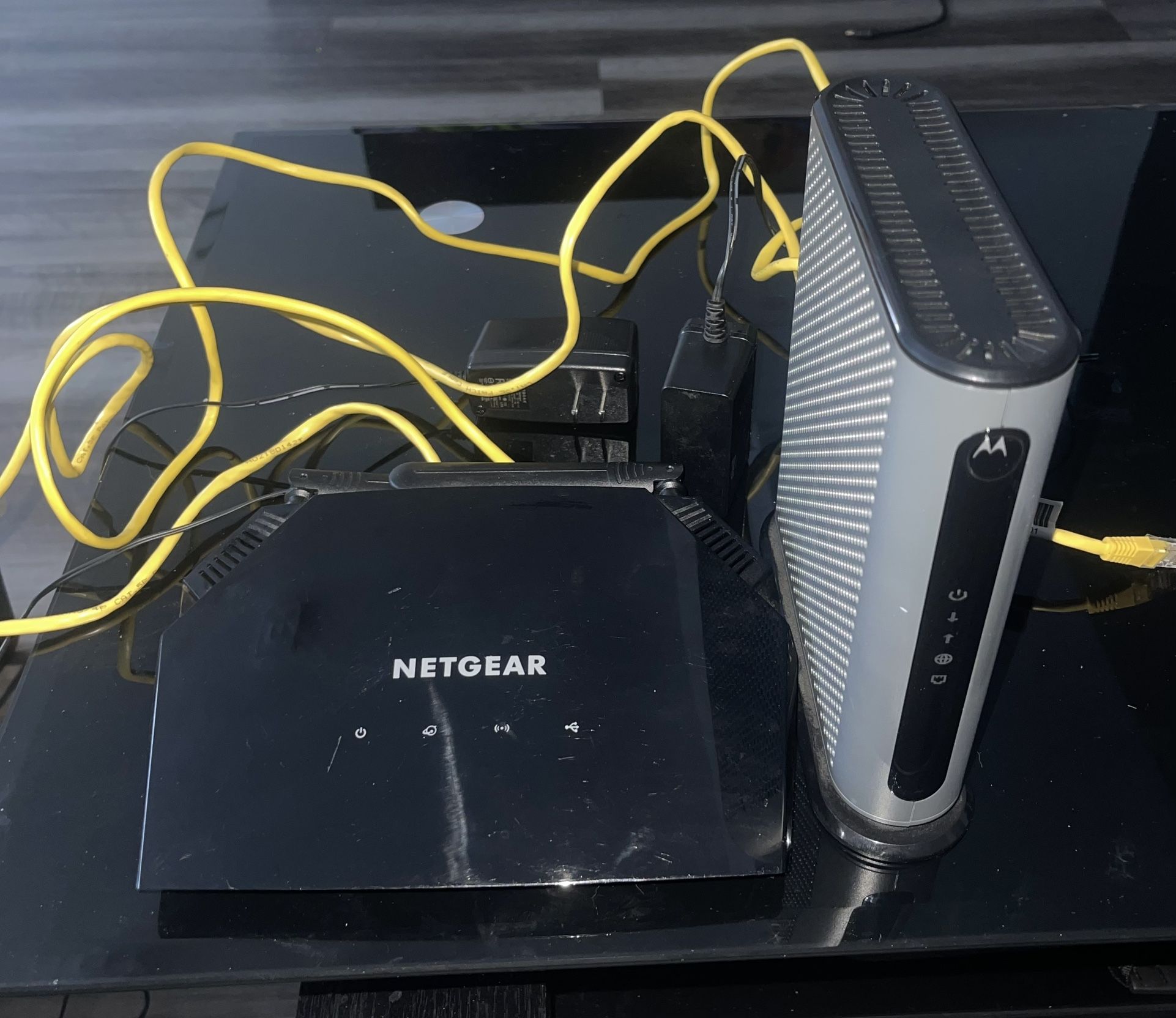 Netgear router and motorola Modem