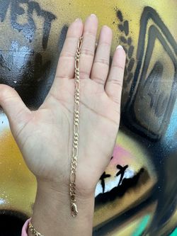 14k Solid Figaro Bracelet