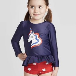 New Cat & Jack Unicorn 2pc swimsuit 12months-3T available
