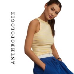 Women's Maeve by Anthropologie Striped Tank Top XS NEW with tags 