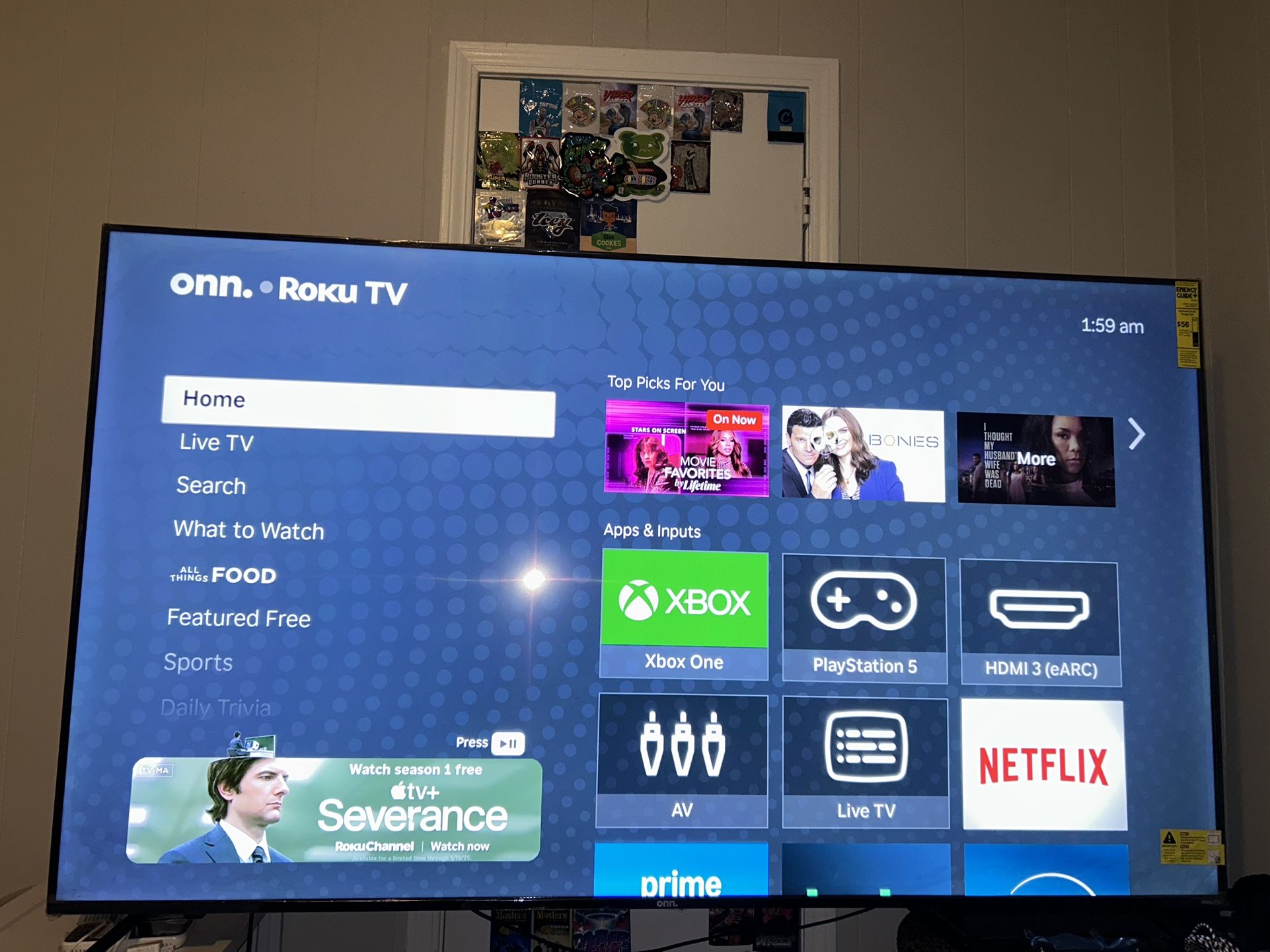 75” ONN ROKU SMART TV