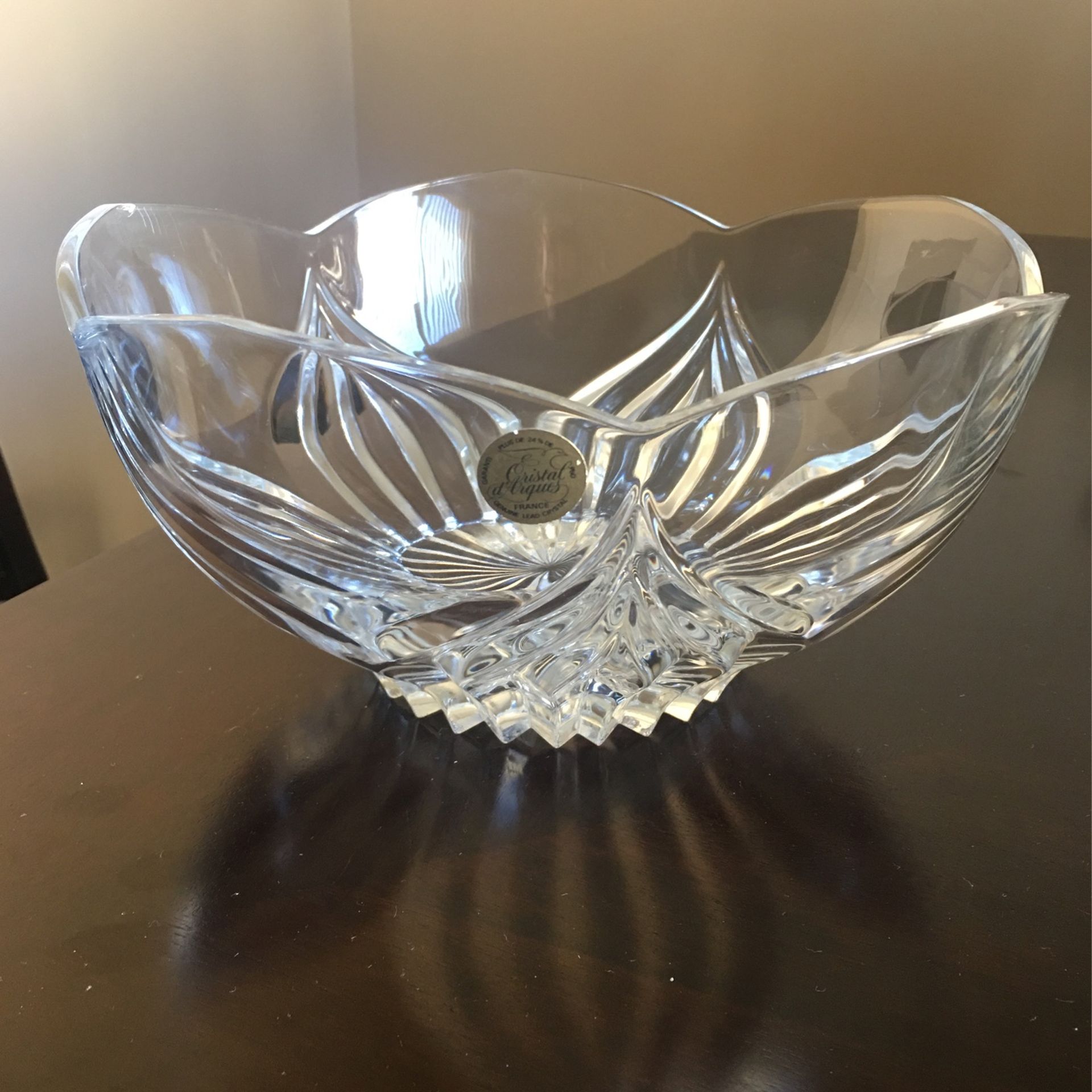 Crystal D Arques Vase, France
