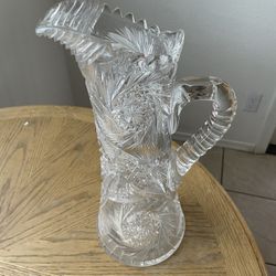 Antique Cut Glass Pitcher 