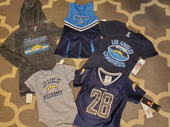 NFL Football Chargers New Clothing Kid's Sizes