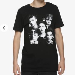 WHY DON'T WE Black & White 8 Letters Graphic Band Tee