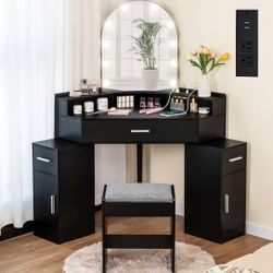Black Makeup Vanity