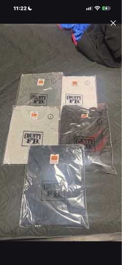 fb county heavy hard t shirts so: large and xl