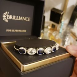 Sterling Silver Bracelet Sapphire 