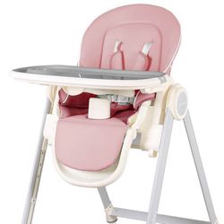 Cynebaby High Chairs for Babies and Toddlers, Space Saver High Chair for Baby Multifunctional Baby Feeding Chair with Adjustable Tray Easy t