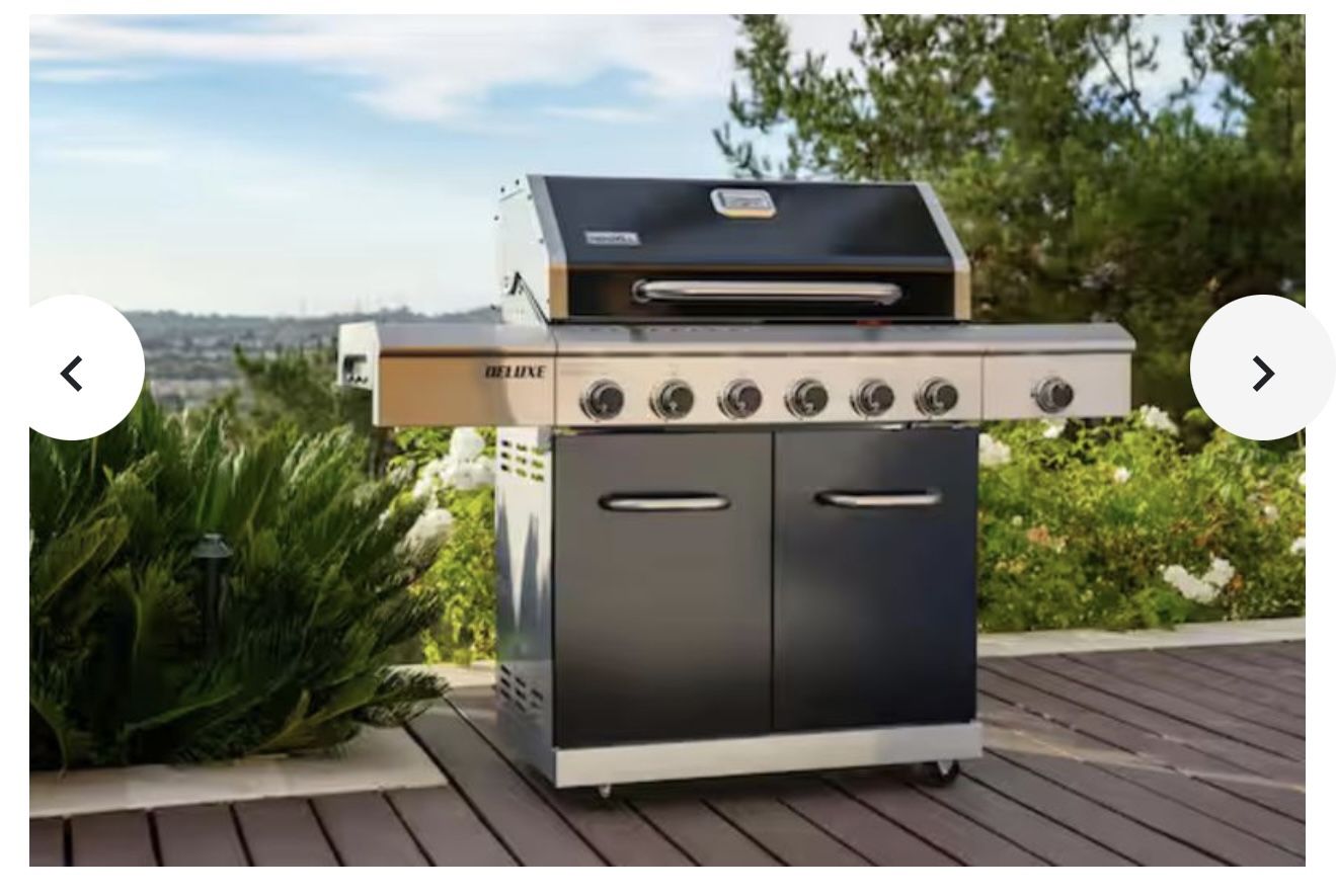 NexgrillDeluxe Burner Natural Gas Grill in Black with Ceramic