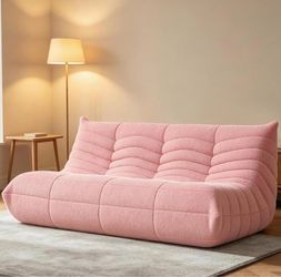 Pink Oversized Bean Bag Chair for Adults with Memory Foam 3 Seater Couch Floor Sofa Couch for Gaming, Reading, Bedroom, Living Room, Comfy, Boneless, 