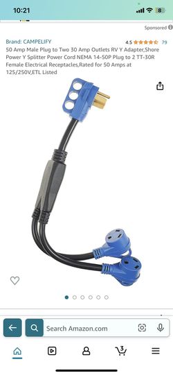 50 Amp Male To 2 30 Amp Outlets RV