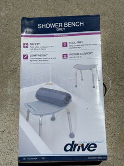Drive Shower Bench Grey 300lb Capacity